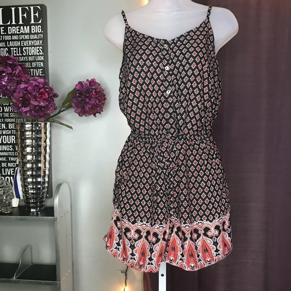 Patterned romper